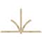 Ekena Millwork Redmond Rough Sawn Timber Gable Bracket, Douglas Fir, 96"W x 56"H x 2"D x 4"F, 14/12 Pitch GBW096X56X0204RED00RDF - alternate 1